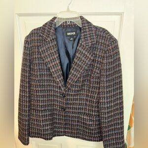 Kasper Women's Colorful Checkered Blazer